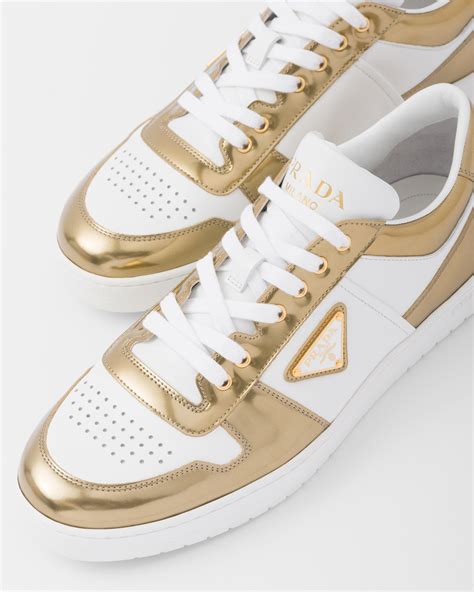 prada sneakers dames goud|prada downtown sneakers.